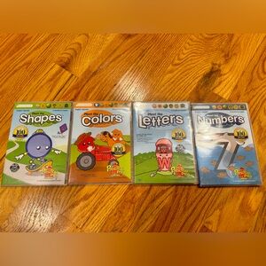 Meet the letters, numbers, shapes and color DVDs